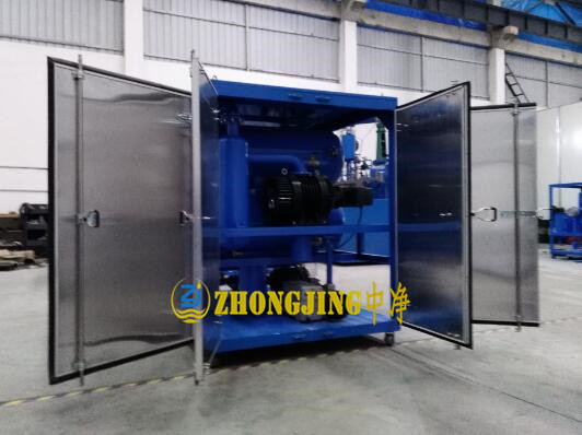 ZJA65(4000L/H)封閉式廂式高效雙極真空濾油機(jī)